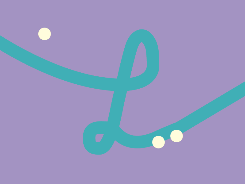 @_vent 12 - L animation colors confetti handwriting hypnotize letter retro simple type typo w