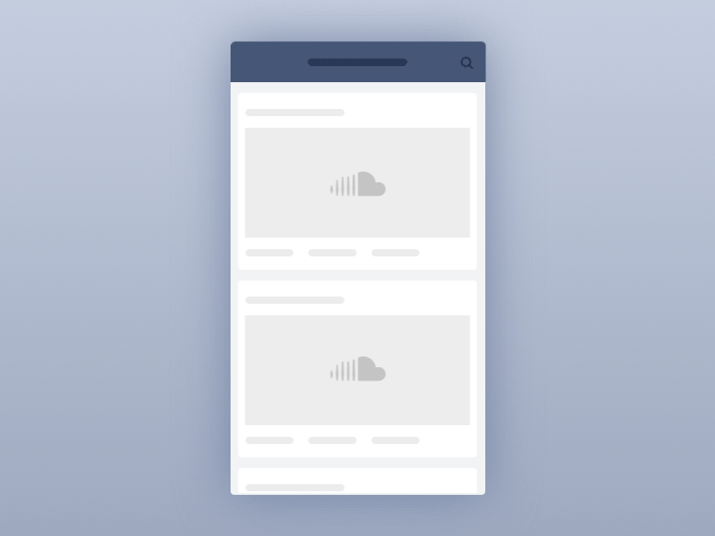 Soundcloud - Pull Down To Refresh animation app interface flat interface interaction loading mobile music pull down refresh soundcloud ui ux