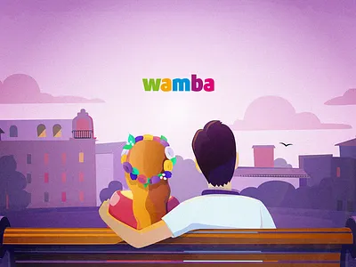 wamba pic couple dating illustrations love