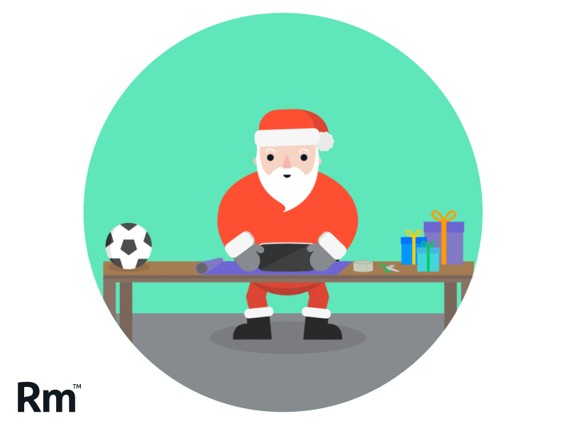 Sorting presents animation christmas colours gif illustration presents rantmedia red santa