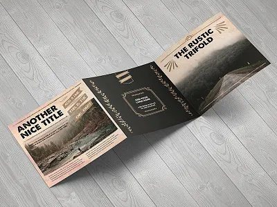 The Rustic Square Brochure brochure design editorial indie old pdf print rustic square template trifold vintage