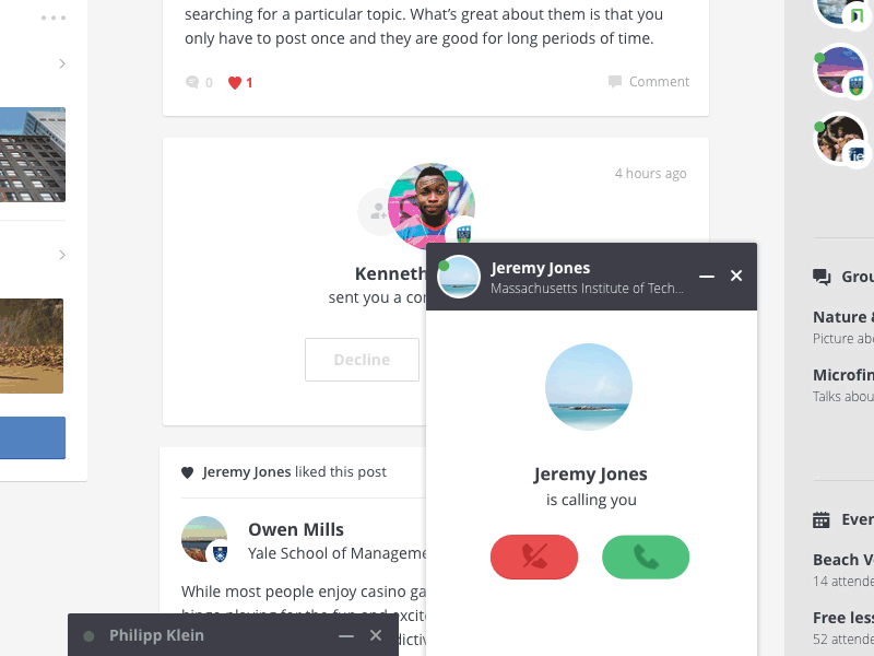 Incoming Call app call dashboard incoming lms web