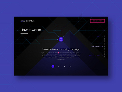 Blockchain Marketing Website design graph ui ux