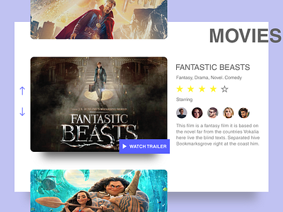 Movie Card card design movie review ui web