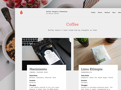 Taste Notes Launch coffee development imagery launch layout project side typography ui ux web website