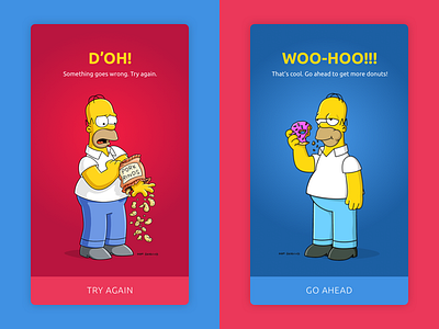 DailyUI #011 - Flash Message (Error/Success) 011 app daily error flash message homer simpson success ui