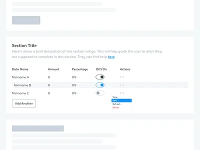 SamCart Table Design data table ui