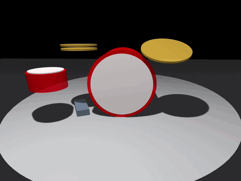 Drum set 3d drums gsap three.js