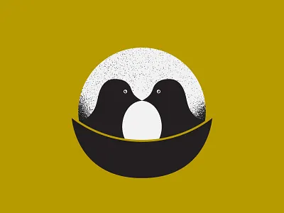 Birds birds couple doves egg family logo negative nest space stars sunrise sunset