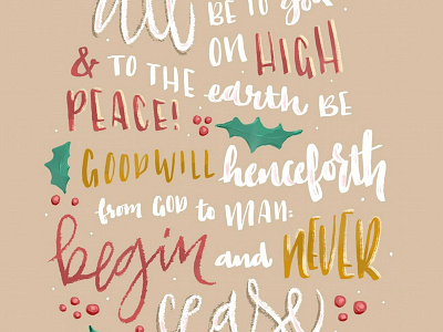 Christmas Lettering christmas digital drawn hand lettering lyrics tablet texture type typography wacom