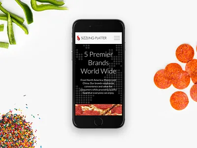 Sizzling Platter Case Study case study food marketing site mobile pepperoni peppers pizza responsive sprinkles web design website
