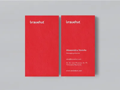 Bravehut Business Cards / Idenitity / Branding agency branding bravehut business cards collateral digital minimal print red