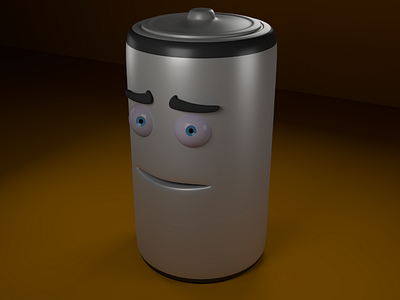 Battery Man Textured 3d maya