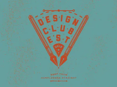 Design Club badge grunge typography