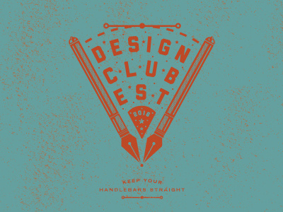 Design Club badge grunge typography