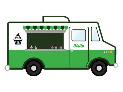 Cupcake Truck cupcake truck cupcakes food truck illustration