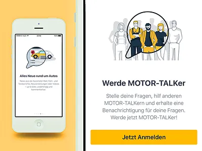 Motortalk App Tutorial Illustration app car illustration onboarding