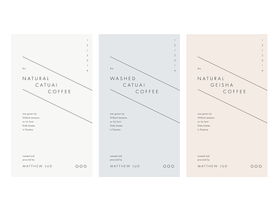 M. Lud Coffee coffee identity labels packaging pastel roasters simple typography