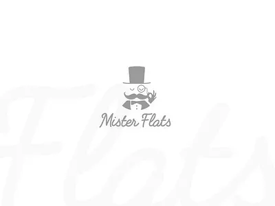 Mister Flats brand branding butler classic clean logo typography vector white