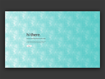 Portfolio Landing Page interaction design landing landing page portfolio ui ux visual design web web design