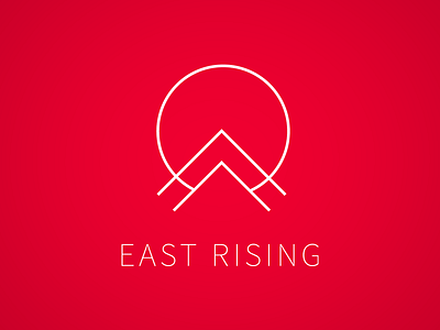 East Rising - Logo Concept asian branding clean design graphic design lines logo logotype minimal minimalist red white