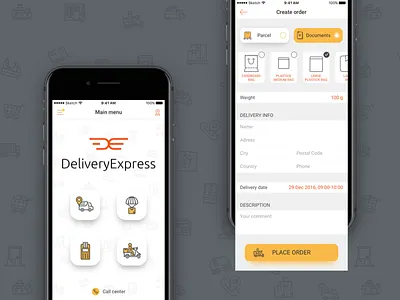 App Delivery of goods delivery express express delivery goods ios iphone sketch