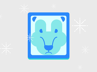 Wolf animal art cards character flat games ios shape snow winter wolf