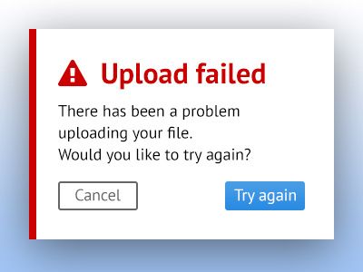 009 Error Message 010 dailyui error failed message upload