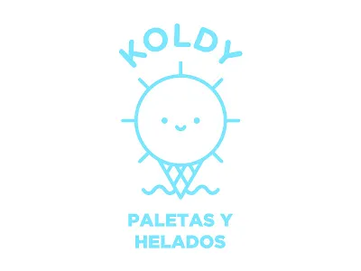 Koldy branding cream ice logo