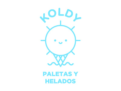 Koldy branding cream ice logo