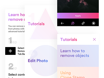 Photo App app edit gradient ios ipad iphone photo simple ui