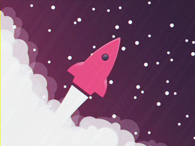 Lift off animation gif rocket smoke space