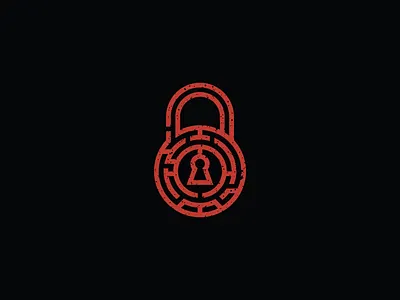 Escape room logo adventure branding game logo logo design maze padlock
