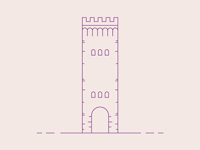 Porta San Nicolò, Florence building city design flat house icon italy line stroke ui ux vector