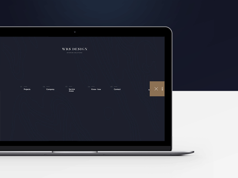 WRSDESIGN - UI&UX - webdesign - navigation animations dark full screen icon icons menu minimal navigation typography ui ux webdesign