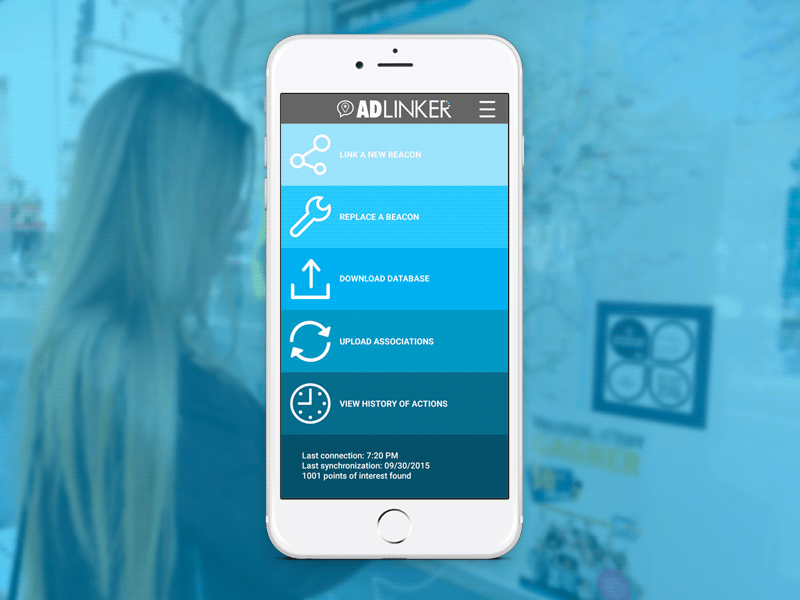 ADLINKER adlinker app beacon gif interaction mobile nfc qr code ui