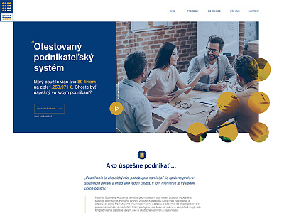 Businessman Education System blue education flat gold landing page school simple web