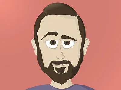 Self Portrait Cartoon illustration self portrait sketch vector