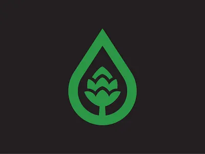 Logo concept beer charity community eco green hop nature water
