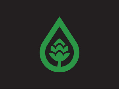 Logo concept beer charity community eco green hop nature water