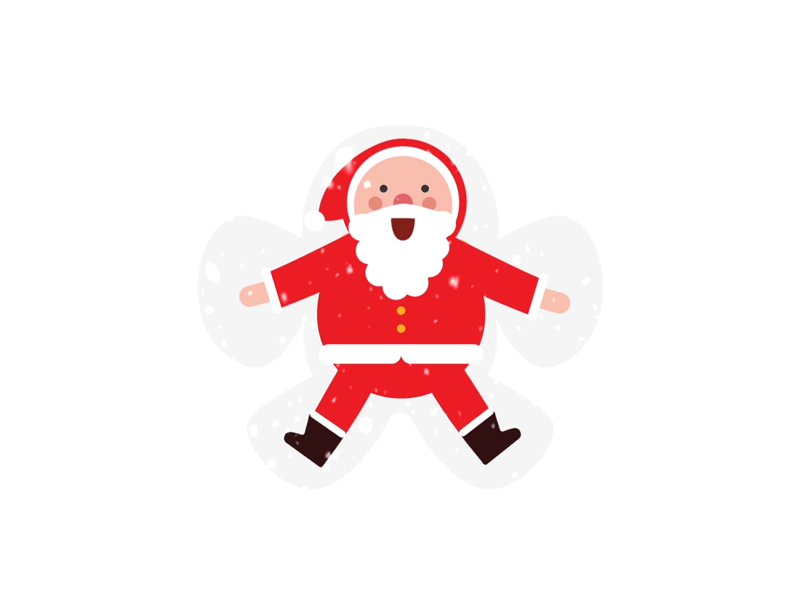 Let it snow! 2d aftereffects animation character christmas flat santaclaus