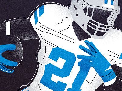 Exekiel Elliott Details 21 cowboys dallas football grunge illustration nfl sports texas