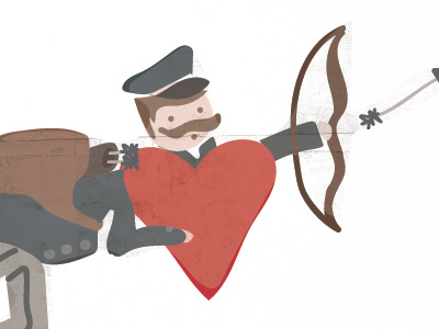 Send some love graphic design hand done illustration