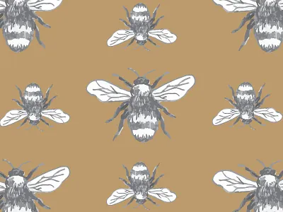 Little Bees bees drawing illustration illustrator pattern