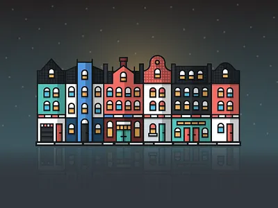 Email Behavior In The Netherlands [Infographic] buildings depth illustration landscape netherlands night reflection shadow