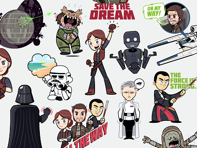 Rogue One Digital Stickers digital stickers disney lucaslfilm rogue one star wars