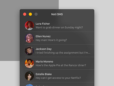 Noti SMS Messages View app apple apple macos conversation mac app macos menu messages osx pushbullet sms sms view