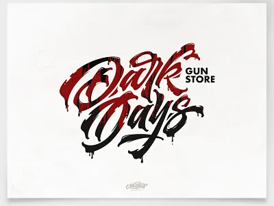 Dark Days brush brushtype calligraphy font handlettering inspiration lettering logo logodesign type typography