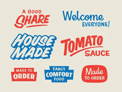 Restaurant Casual brush casual lettering paper sign script sign painter