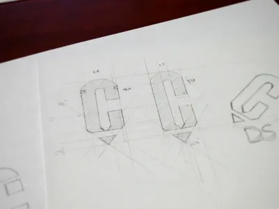 C Pencil c icon identity logo logo design pencil rebrand